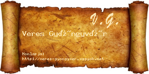 Veres Gyöngyvér névjegykártya